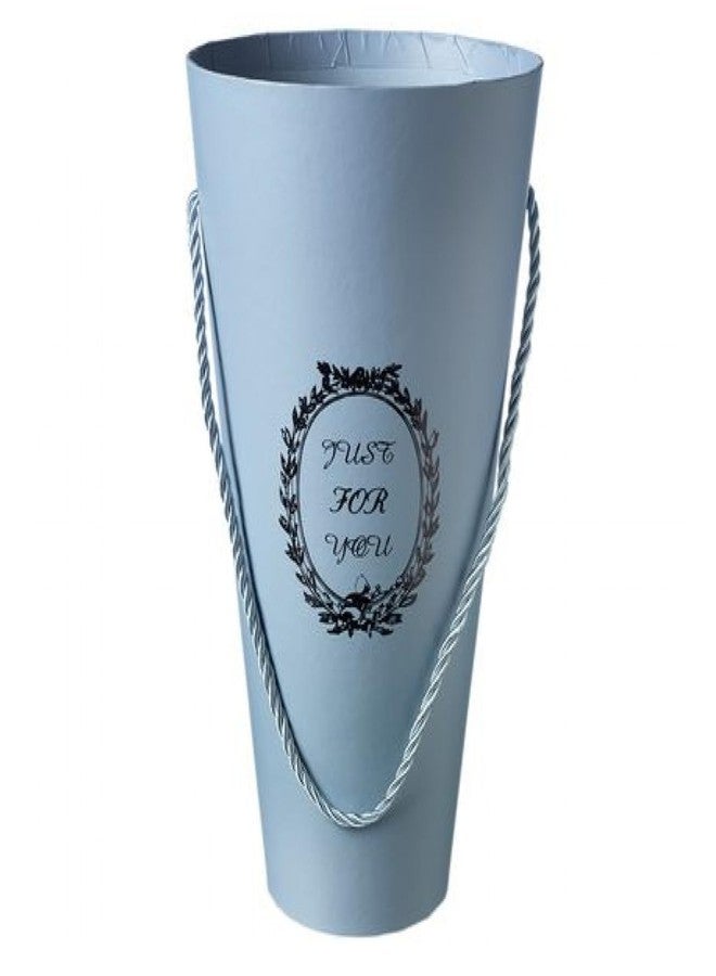 اويسيس عبوة أواسيس من قطعتين من مخاريط باقات الزهور الزرقاء بورتو - مصنوعة من كرتون متين مقاوم للماء مع مقابض حبل وقاعدة قوية - مثالية لتنسيقات الزهور التي تصنعها بنفسك، وديكور المنزل، وحفلات الزفاف، والهدايا - Image 3